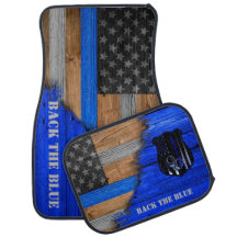 Back the Blue - Flag Blue Line Car Mats