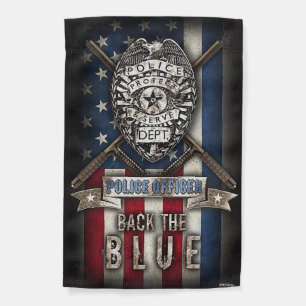 Back The Blue Garden Flag