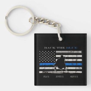Back the Blue Keychain