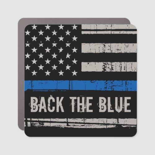 Back The Blue Law Enforcement Flag Thin Blue Line Car Magnet