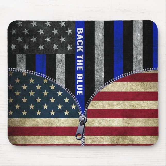 Back the Blue Mouse Pad (Front)