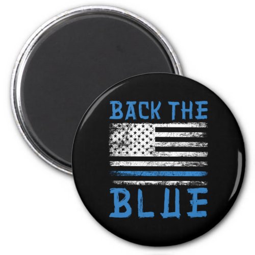Back The Blue Police USA Flag Policeman Officer Gi Magnet