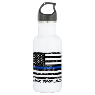 Back the Blue Stainless Steel Water Bottle