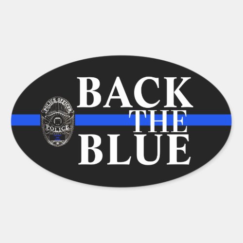 BACK THE BLUE SUPPORT POLICE BUMPER STICKER