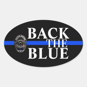 BACK THE BLUE SUPPORT POLICE BUMPER STICKER