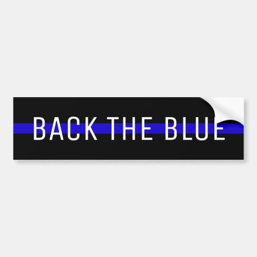 BACK THE BLUE SUPPORT POLICE BUMPER STICKER