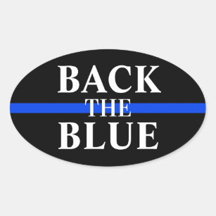 BACK THE BLUE SUPPORT POLICE BUMPER STICKER