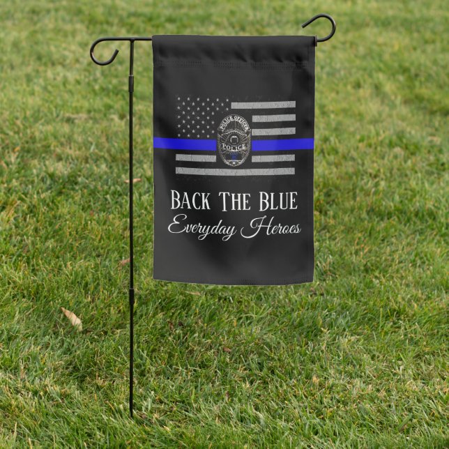 BACK THE BLUE SUPPORT POLICE YARD FLAG (In SItu)