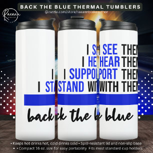 Back the Blue Thermal Tumbler