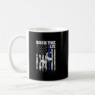 Back The Blue Thin Blue Line Flag New York Police Coffee Mug