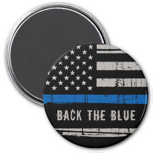 Back The Blue Thin Blue Line Magnet