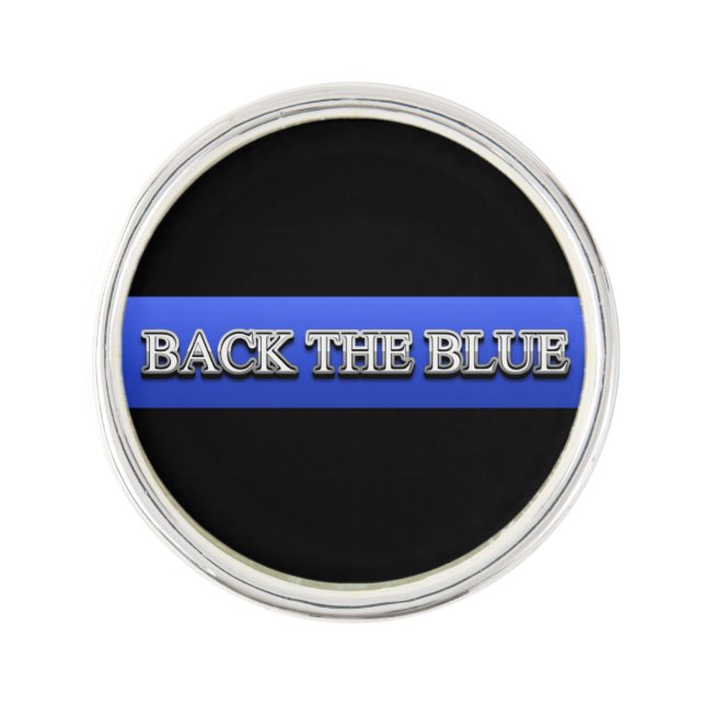 Back the Blue Thin Blue Line Pin (Front)