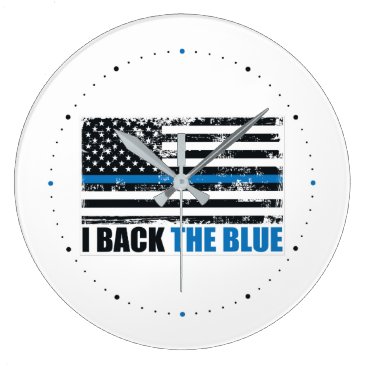 Back the Blue Thin blue line USA Flag MAGA WWG1WA Large Clock Back the Blue Thin blue line USA Flag MAGA WWG1WA Large Clock