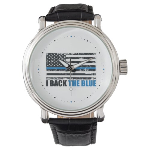 Back the Blue Thin blue line USA Flag MAGA WWG1WA Watch