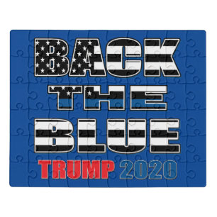 Back The Blue Trump 2020 Jigsaw Puzzle