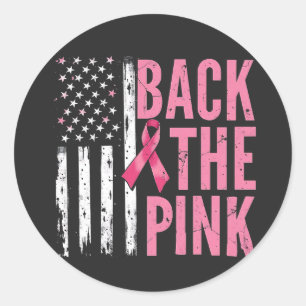 Back the Pink Breast Cancer Awareness Month  Classic Round Sticker