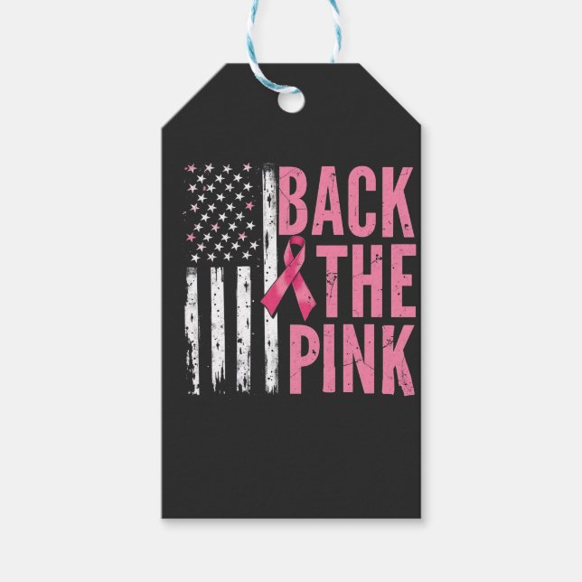 Back the Pink Breast Cancer Awareness Month  Gift Tags (Front)