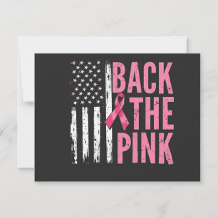 Back the Pink Breast Cancer Awareness Month  Note Card