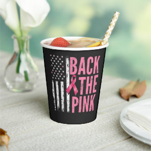 Back the Pink Breast Cancer Awareness Month Paper Cups