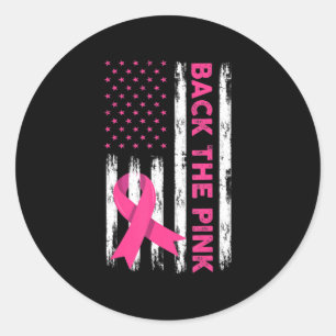 Back The Pink Breast Cancer Awareness T-Shirt62 Classic Round Sticker