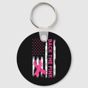 Back The Pink Breast Cancer Awareness T-Shirt62 Keychain
