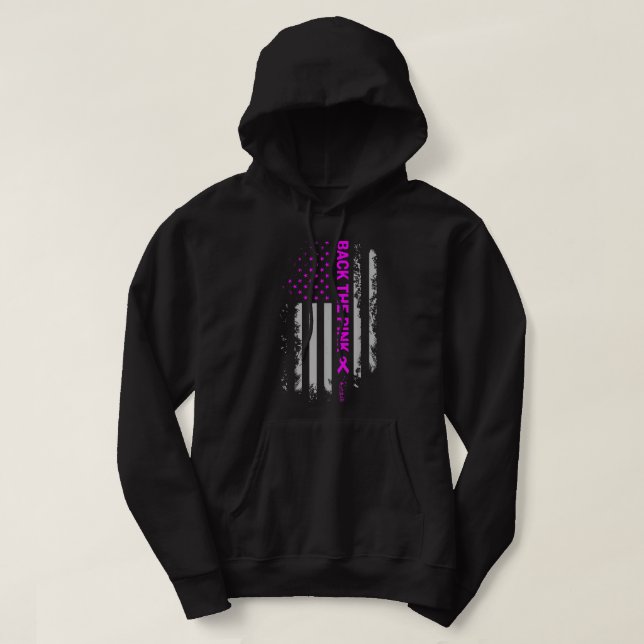 Back the Pink October Breast Cancer Awareness Hoodie (Design Front)