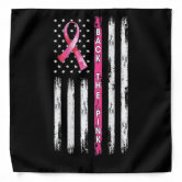 Hot Pink Ribbon Breast Cancer Awareness Month' Bandana