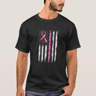 Back The Pink Ribbon American Flag Breast Cancer A T-Shirt