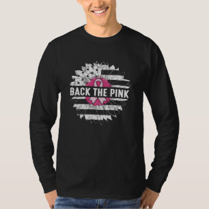 Back The Pink Sunflower Breast Cancer Awareness T-Shirt