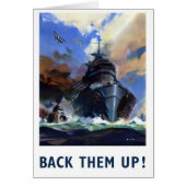 Back them up Vintage Military Poster (Front)