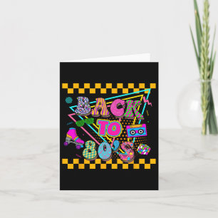 Back To 80's 1980s Vintage Eighties Costume Hallow Card