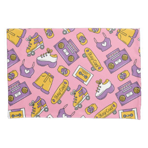 Back to 90s - Colorful Y2K Stay Cool Vibes Pillow Case