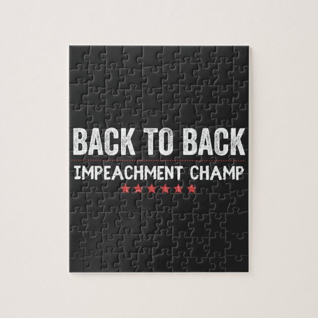 Back to Back Impeachment Champ Jigsaw Puzzle (Vertical)