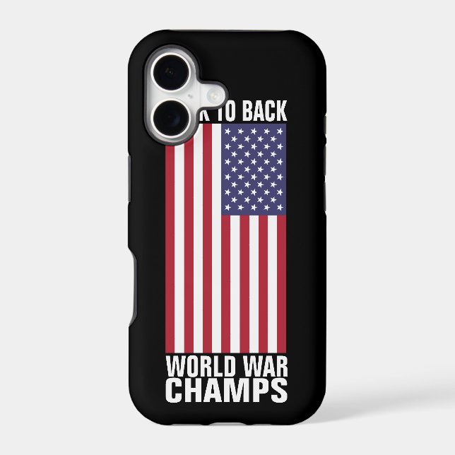 Back to Back World War Champs Iphone Case (Back)