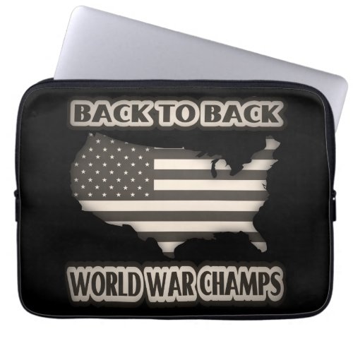 Back to Back World War Champs Laptop Sleeve