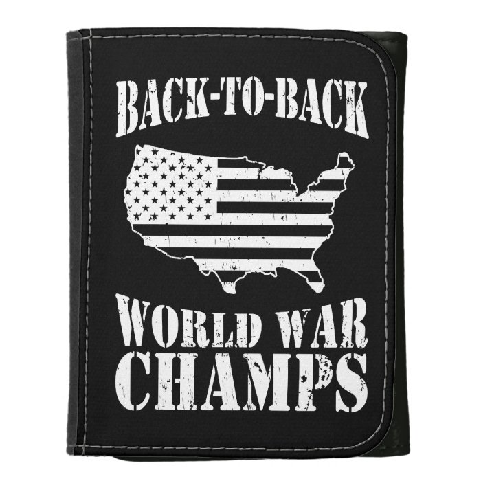 Back to Back World War Champs Leather Wallet