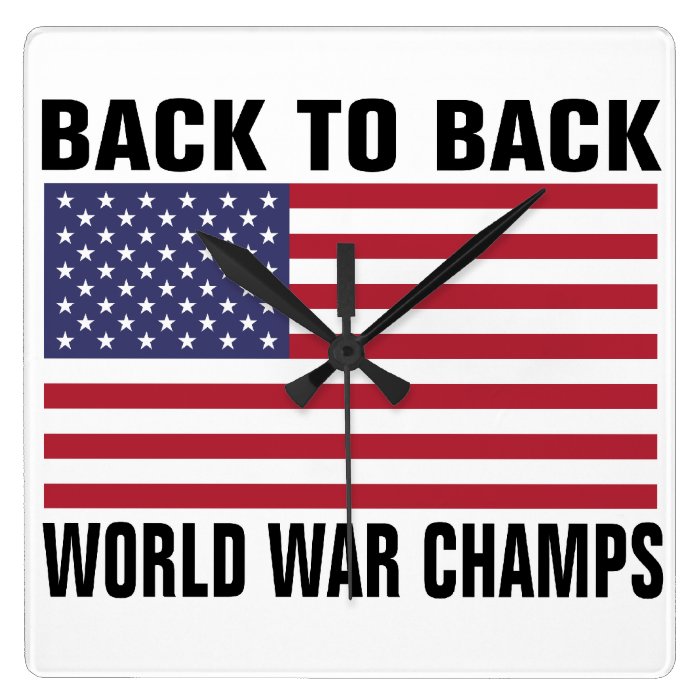 Back to Back World War Champs Wall Clock