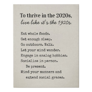 Back to Basics 2026 Advice Faux Canvas Print