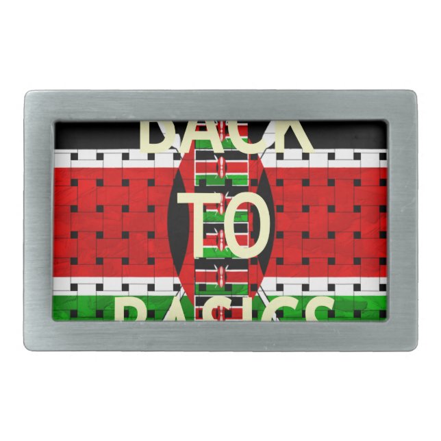 Back to Basics: Kenya Flag Themed Weaving Culture Belt Buckle (Front)