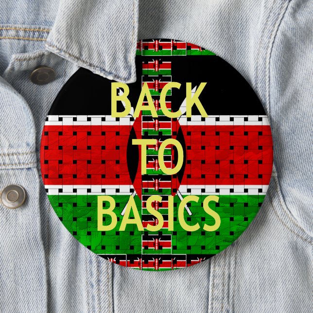 Back to Basics: Kenya Flag Themed Weaving Culture Button (In Situ)