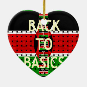 Back to Basics: Kenya Flag Themed Weaving Culture Ceramic Ornament
