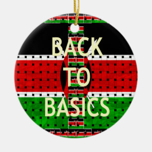 Back to Basics: Kenya Flag Themed Weaving Culture Ceramic Ornament