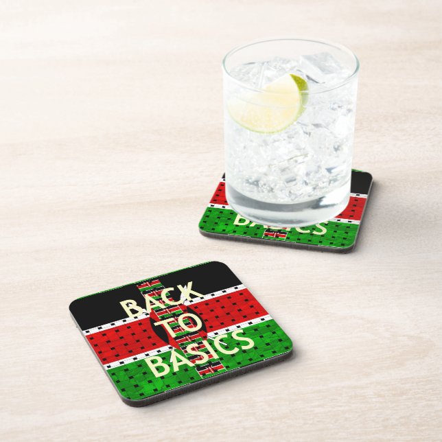 Back to Basics: Kenya Flag Themed Weaving Culture Coaster (Right Side)