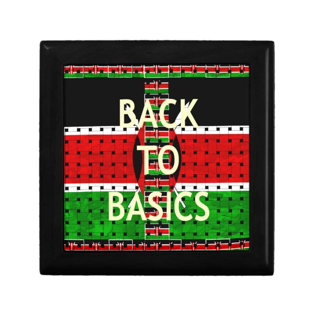 Back to Basics: Kenya Flag Themed Weaving Culture Keepsake Box (Front)