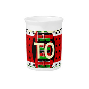 Back to Basics: Kenya Flag Themed Weaving Culture Pitcher