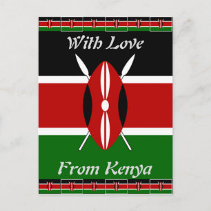 Back to Basics: Kenya Flag Themed Weaving Culture  Postcard