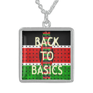 Back to Basics: Kenya Flag Themed Weaving Culture Sterling Silver Necklace
