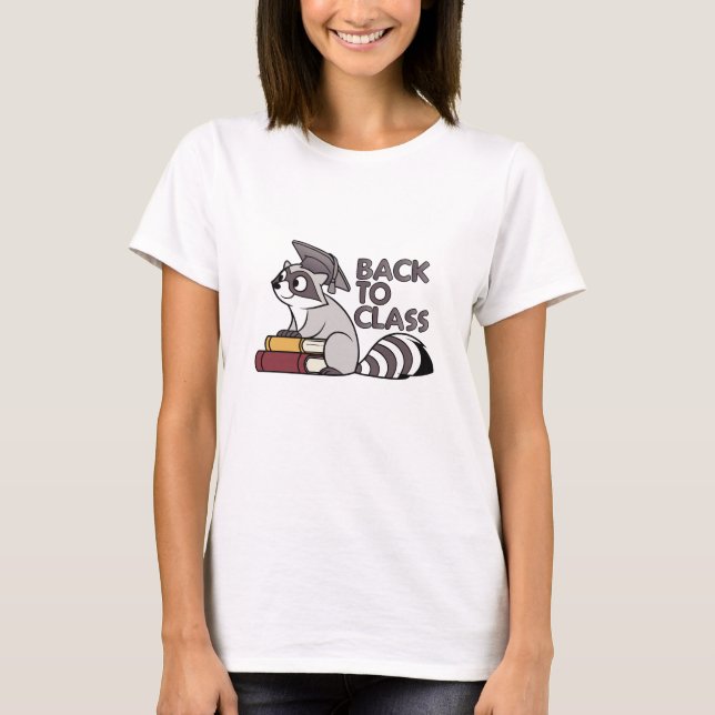 Back to Class 2025 Raccoon Design T-Shirt (Front)