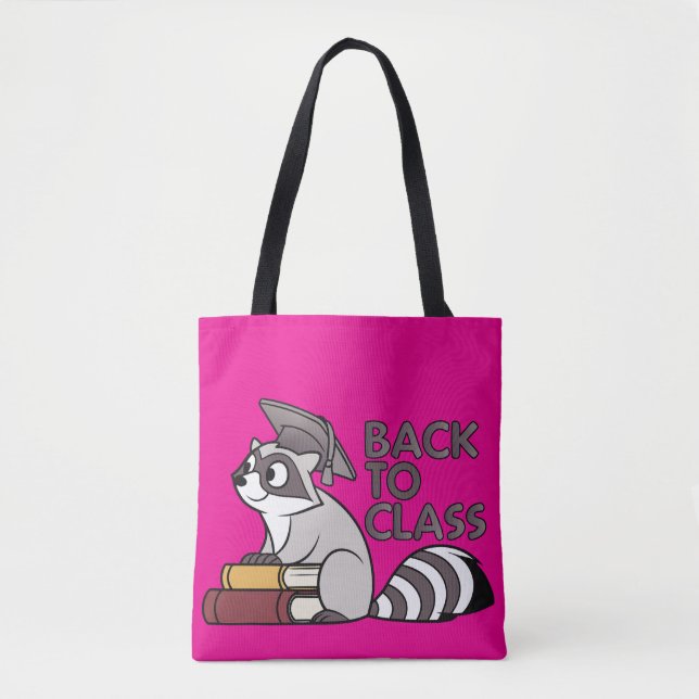 Back to Class 2025 Raccoon Design Tote Bag (Front)
