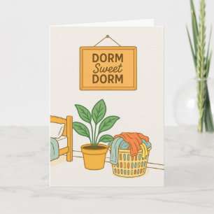 Back to College Dorm Funny Laundry Card